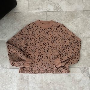 Abercrombie Cheetah Spot Mockneck Sweatshirt